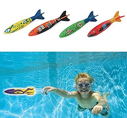 Edealing Set Of 4Pcs Toypedo Bandits Swimming Pool Diving Game Summer