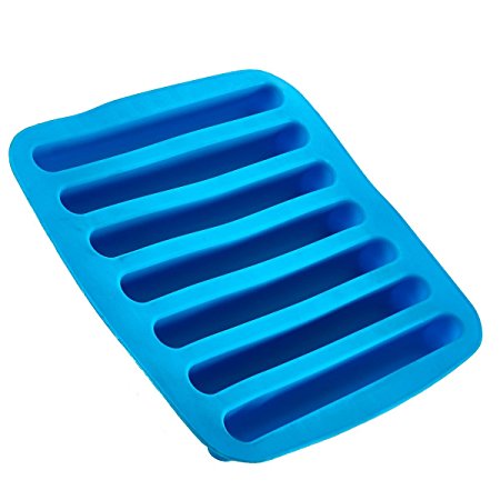 Silicone Ice Cube Sticks Tray - Blue Color Stick Size Ice Cube Tray - Perfectly Shaped For Fitting In Water Bottles – Colorful. Flexible And Non-Stick – By Kitch N’ Wares