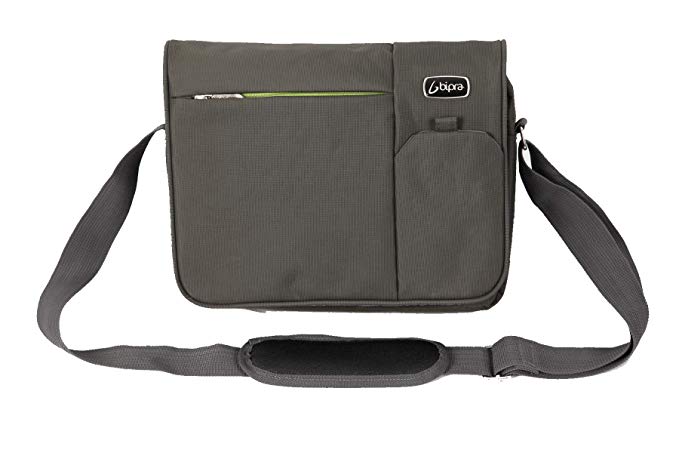 Bipra 10.2 Netbook Messenger Bag Compact Suitable for 10.2 Inch Devices Netbook Laptop Computers, Tablets, iPad, iPad Mini (10.2", Slate)
