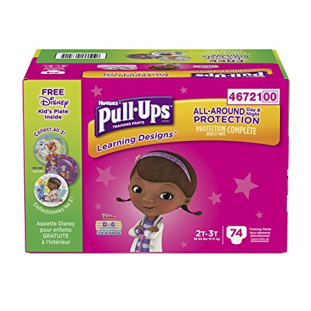 Pull-Ups Learning Designs Training Pants for Girls, 2T-3T, 74 Count