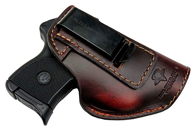 Relentless Tactical The Defender Leather IWB Holster - Made in USA - Fits Ruger LCP, LCP2, Sig P238, P290, S&W Bodyguard .380 and Most .380's - Made in USA