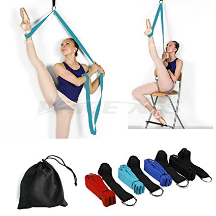 Door Flexibility & Stretching Leg Strap - Great for Ballet Cheer Dance Gymnastics or ANY Sport Leg Stretcher Door Flexibility Trainer Premium stretching equipment