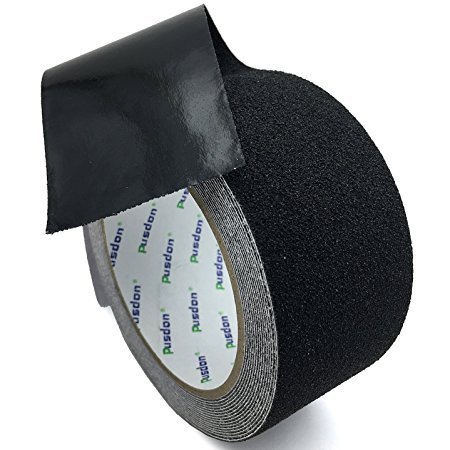 Pusdon Anti Slip Non Skid Safety Tape, Black, 2-Inch x 15Ft (51mm x 4.75m)