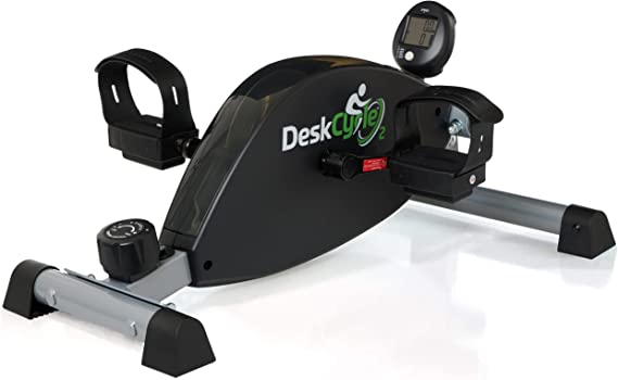 DeskCycle 2 Under Desk Bike Pedal Exerciser with Adjustable Leg - Mini Exercise Bike Desk Cycle, Leg Exerciser for Physical Therapy & Desk Exercise