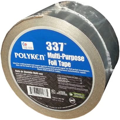 Foil Tape,Rubber Adhesive,72mm W,Silver