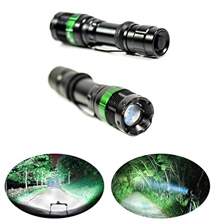 PREMIUM Advance LED Tactical Rechargeable 18650 Battery LED Flashlight 2000LM - WaterResistant - Adjustable Zoom Focus - Includes Battery Charger - For Cycling - Camping - Hiking - Home & Many more