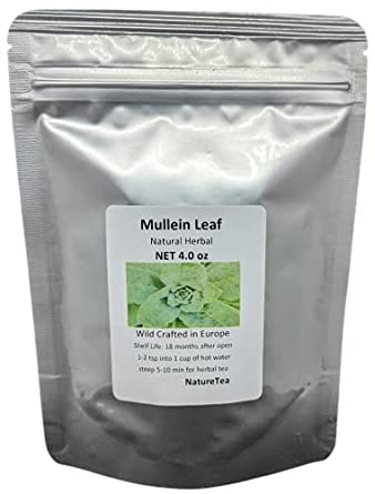 Mullein Leaf - Dried Verbascum thapsus Loose Tea from 100% Nature (1 oz)