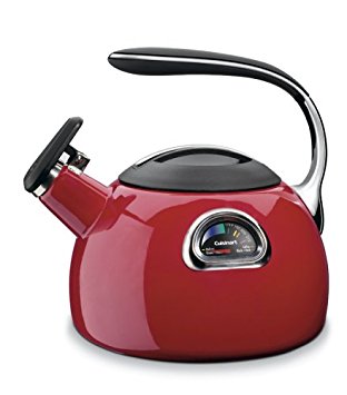 Cuisinart PTK-330R PerfecTemp Porcelain Enameled Teakettle, Red