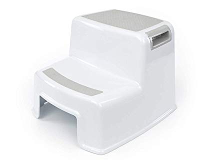 Dual Height Step Stool for Kids Toddler's Stool for Toilet Potty Training and Use in The Bathroom or Kitchen Versatile Two-Step Design for Growing Children Soft-Grip Steps Provide Comfort