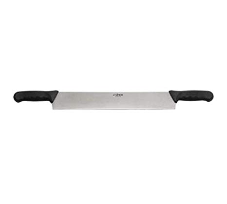 Double Handle Cheese Knife ~ 15 Inch Blade ~  5" Black Plastic Handles ~ Use for Cheeses, Cakes, Vegetables, Soaps, Etc.