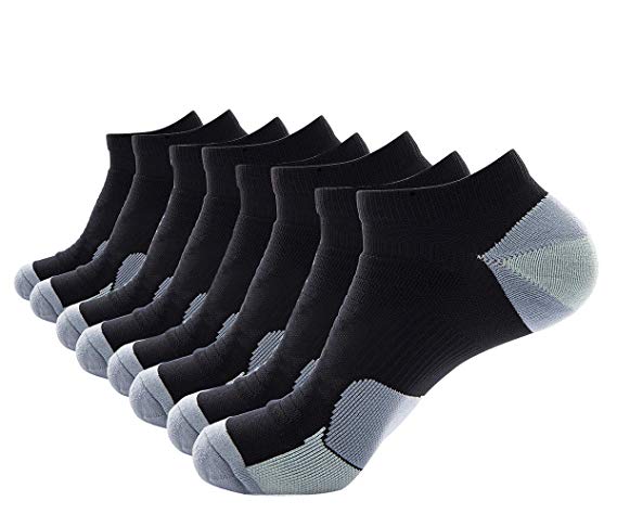 Wantdo Men's Low Cut Performance Athletic Pattern Casual Running Hiking Socks with Arch Support