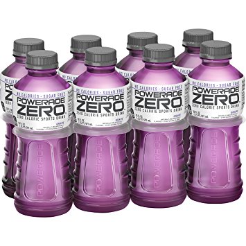 POWERADE ZERO Grape Bottles, 20 Fluid Ounce (Pack of 8)