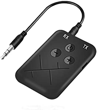 GAMRY Bluetooth 5.0 Receiver and Transmitter 2-in-1, Portable Wireless Audio Adapter Low Latency Stereo Music for TV Speaker PC Phones Tablets MP3 Player Car