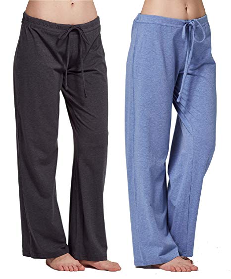 CYZ Women's Casual Stretch Cotton Pajama Pants Simple Lounge Pants