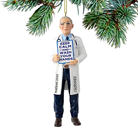 Personalized Dr. Fauci Pandemic Christmas Ornament