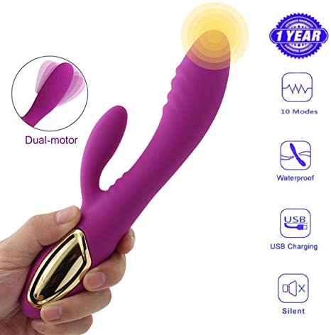 Hand Held Waterproof VBT Portable Therapy Rechargeable 10x Multi-Speed Energy Efficient Travel Friendly Massager (Dark purple)