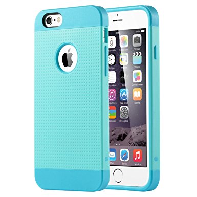 iPhone 6 Case, iPhone 6s Case, ULAK 2in1 Hybrid Case with Soft TPU and Hard PC Cover for Apple iPhone 6 & 6S 4.7 inch (Light Blue/Light Blue)