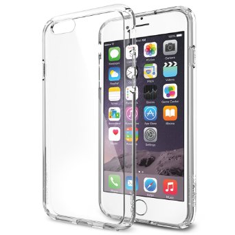 iPhone 6 Case Spigen Ultra Hybrid Series AIR CUSHION Crystal Clear Air Cushion Technology Bumper Case with Clear Back Panel for iPhone 6 2014 - Crystal Clear SGP10954