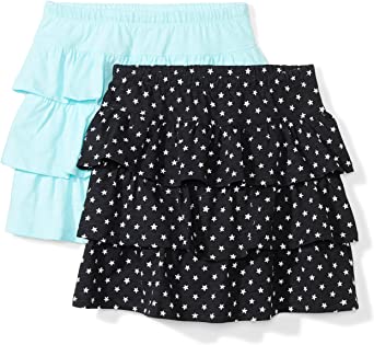 Amazon Brand - Spotted Zebra Girls' Knit Ruffle Scooter Skirts