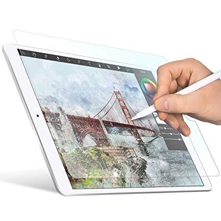 ELECOM-Japan Brand- Paper-Feel Screen Protector Compatible with 10.5 inch iPad/iPad Air(2019), iPad Pro(2017) / Drawing, Anti Glare, Scratch Resistant/Smooth Type/TB-A19PS105-W