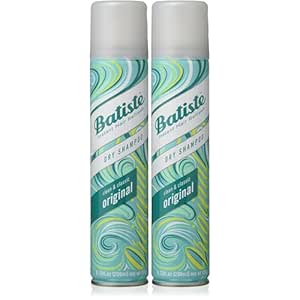 Batiste Dry Shampoo, Original Fragrance, Refresh Hair and Absorb Oil Between Washes, Waterless Shampoo for Added Hair Texture and Body, 6.35 OZ Dry Shampoo Bottle, 2 Pack