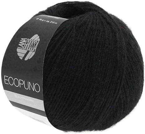 Lana Grossa Ecopuno, 16 Black Yarn