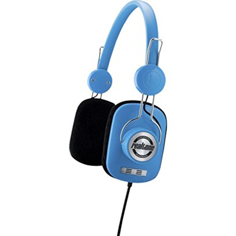 Realtone Retro Style Hi Fi Stereo Headphones - Blue
