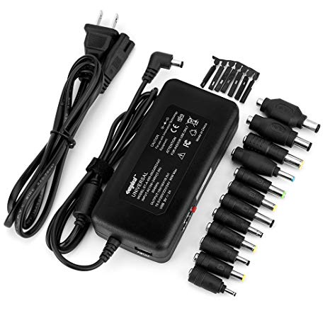 Selectec Universal 90W Laptop AC Power Supply Adapter Charger with 12 Tips for HP DELL Sony Samsung Lenovo Toshiba Acer Fujitsu Most Laptop Model