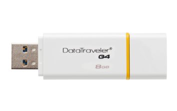 Kingston Digital 8GB Data Traveler 3.0 USB Flash Drive, Yellow (DTIG4/8GBET)