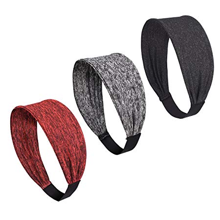 icyzone Sports Headbands for Women - Highly Absorbent Non-Slip Yoga Running Workout Sweatbands