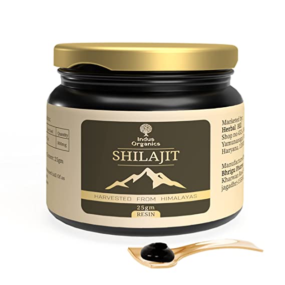 Indus Organics Himalayan Pure Shilajit Resin (25gm) for Strength | Stamina | Focus | Vitality | Performance | Pack of 1