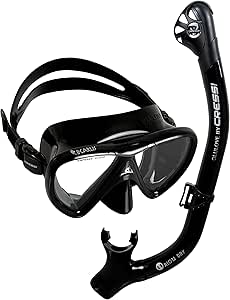 Cressi Adult Snorkeling Kit, Mask & Dry Snorkel - Quality for Exploring Underwater - Ikarus & Orion Dry: Designed in Italy