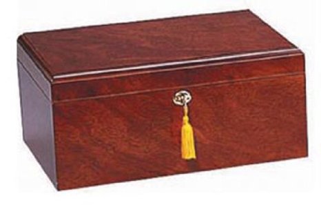 Quality Importers Milano 75-100 Cigar Humidor, Rosewood