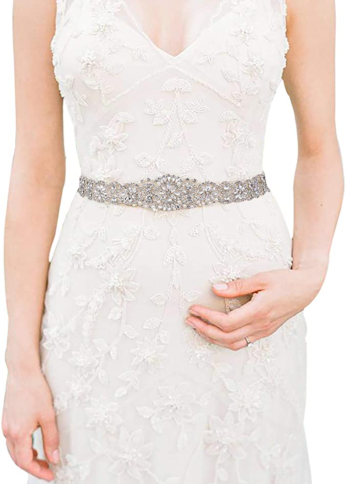 Bridal Belt for Women Dress,Wedding Dress Belt for Bride Crystal Rhinestone Sash Wedding Belt