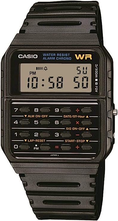 Casio Ca-53W-1Z Men's Multi-Function Black Rubber Strap Watch