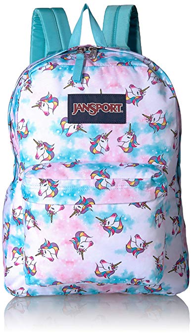 JanSport Superbreak Backpack - Lightweight School Pack, Unicorn Clouds