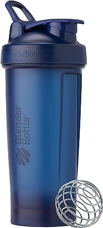 BlenderBottle Classic V2 Shaker Bottle Perfect for Protein Shakes and Pre Workout, 28-Ounce, New Navy