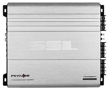 Sound Storm PSY1600.4 1600 Watt Full Range, Class A/B, 2 to 8 Ohm Stable, 4 Channel Amplifier, Remote Subwoofer Control