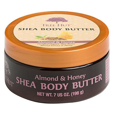 Tree Hut Shea Body Butter, Almond & Honey, 7-Ounce (Pack of 3)