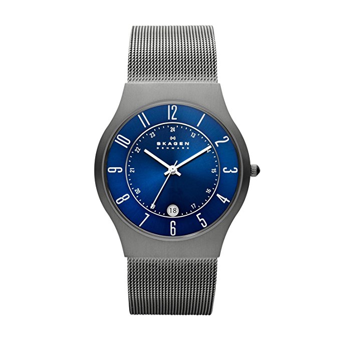 Skagen Men's 233XLTTN Grenen Grey Titanium Mesh Watch