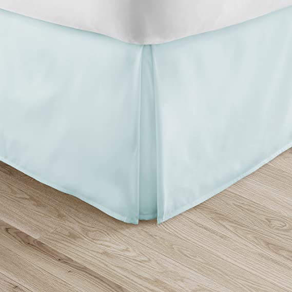 Linen Market Pleated Bed Skirt, Queen, Aqua