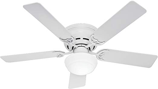 Hunter Fan Company Hunter 53075 Traditional 52``Ceiling Fan from Low Profile III collection in White finish