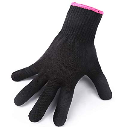 Heat Resistant Gloves for Hair Styling, Teenitor Professional Heat Proof Glove for Hot Curling Iron Wands, Flat Iron, Universal Fit Size