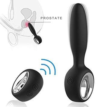 Male Vibrating Anal Plug Vibrator with 12 Vibration Modes Wireless Remote Control-Men Prostate Vibrators Massager Stimulation Sex Toys for Couples Beginner Butt Play