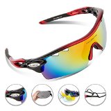 RIVBOS 801 POLARIZED Sports Sunglasses Glasses with 5 Interchangeable Lenses