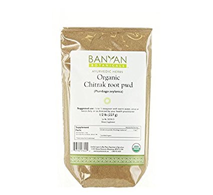 Banyan Botanicals Chitrak Powder - Certified Organic, 1/2 Pound - Plumbago zeylanica - Supports proper digestion and a healthy body weight*