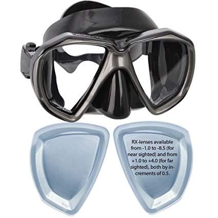 Promate FishEyes Snorkeling Diving Scuba Dive Mask/Correction Lenses available for Nearsightedness and Farsightedness