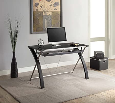 Whalen Furniture Zara Office Computer Desk, 48-Inch, Black