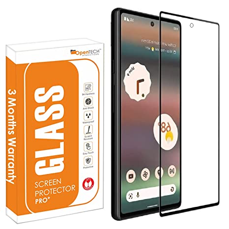 OpenTech® Tempered Glass Screen Protector Compatible for Google Pixel 6A with Edge to Edge Coverage and Easy Installation kit