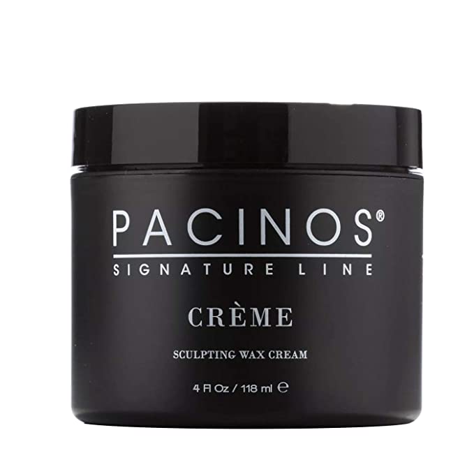 Pacinos Creme, Medium Hold Sculpting Wax Cream, Long Lasting Definition with a Medium Shine for All Hair Types, Conditions and Moisturizes Hair while Adding Volume and Texture, 4 oz